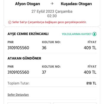 Kamil Koç Otobüs Aktarma Sorunu