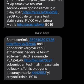 Aras Kargo Gönderimi İptal Ettiğimi Söyleyip Kargoyu Geri Götürmüş