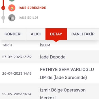 KARGOMsende Siparişimin Elime Ulaşmadan Dağıtıma Çıkmadan İade Süreci Başlatılmış.