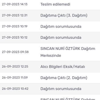 Kargomsende Ankara Şubesi Dağıtım Gerçekleşmiyor