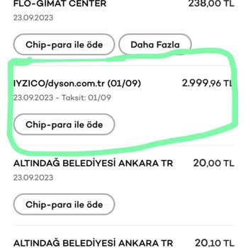 Dyson Sipariş Mesajı Gelmedi