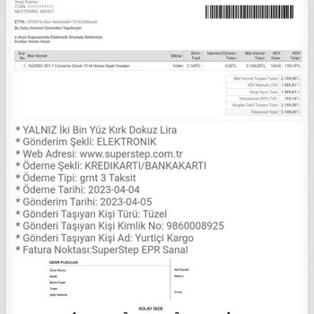 SuperStep Ayıplı Mal Satmak Ve Yasal Süre İçinde Gereken Cevabı Vermemek