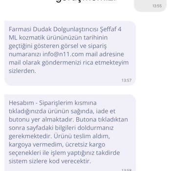N11 SKT Geçmiş Bozuk Ürünün Gönderilmesi Ve İade Sürecinde Mağdur Edilmem.