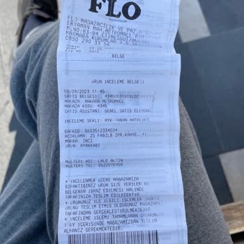 FLO Ayakkabı Marka Ayakkabının Tabanlarının Çatlaması Sorunu