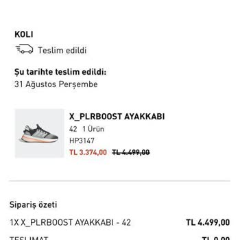 Çok Değerli Adidas (! ) Paramı Vermiyor.