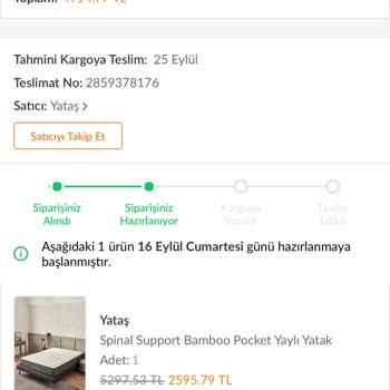 Yataş Teslim Edilmesi Ve Kargolanması