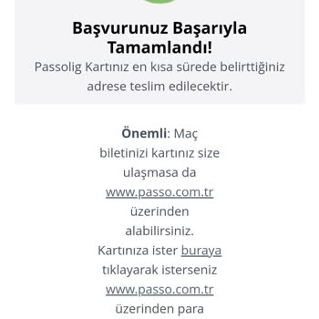 Passolig Ön Ödemeli Kart Başvuru Şikayeti