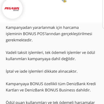 Denizbank Pegasus 3 Taksit Kampanyası Hayal Kırıklığı Yarattı.