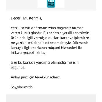 A101 Elektronik Süpürge İadesi