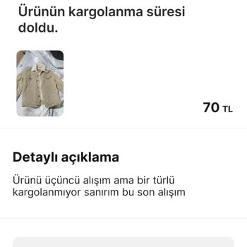 Gardrops 64357659 Numaralı Sipariş İptali