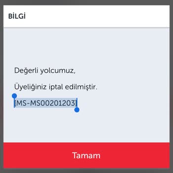 Kuveyt Türk THY Üyeliğimi Ve Kredi Kartımı İptal Etti