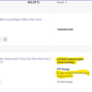 Kitap Sarayı Geciken Sipariş - İlgisiz Satıcı