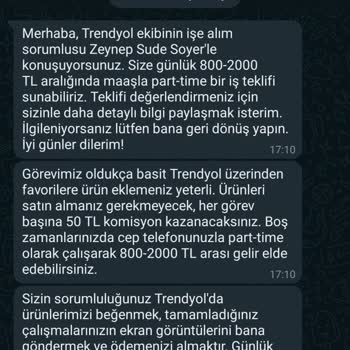 WhatsApp Trendyol Adına WhatsApp Tan Mesajı Geldi