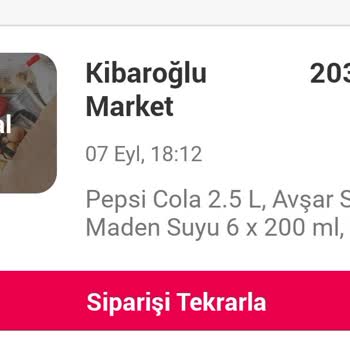 Kibaroğlu Market Ürüne Göre Sipariş İptali Yapıyor