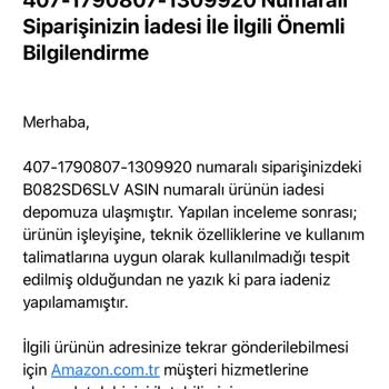 Puma Bozuk Hatalı Ürünü İade Almaması