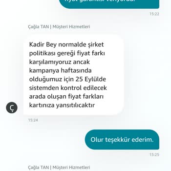 Amazon Müşteri Temsilcisi Yanlış Bilgi Vererek Mağdur Etti.