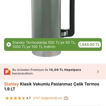 Hepsiburada Stanley Termosumu Yenisi İle Değiştirmedi.