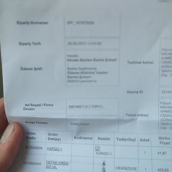 Hekimzade Yanlış Ürün Yollanması