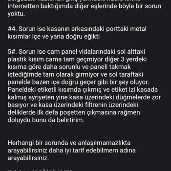 İncehesap Kutudan Çıkma Kusurlu Ürünü İade/Değişim Almıyor