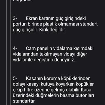İncehesap Kutudan Çıkma Kusurlu Ürünü İade/Değişim Almıyor