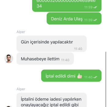 Yale Algeliyo.com Paramı İade Etmeyip Alıkoyuyor.