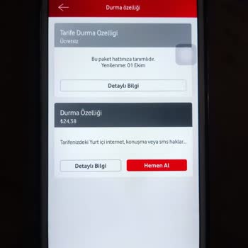 Vodafone Ücretsiz Tarife Durma Özelliği Faturama Ücret Yansıtmış