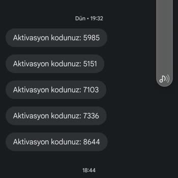 0850 701 00 95 Bilmediğim Numaradan Gelen Aktivasyon Kodu