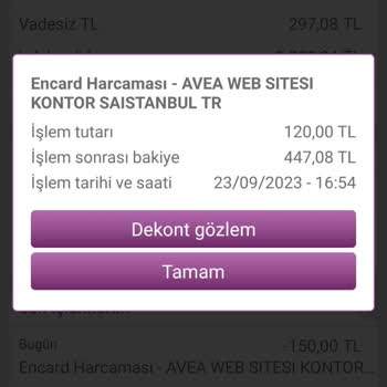 Bimcell 120 Liramın Üzerine Kondu