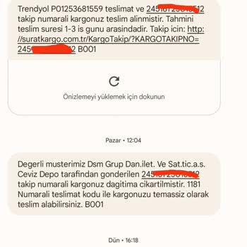 Sürat Kargo Şırnak Şubesi Şikayet Var