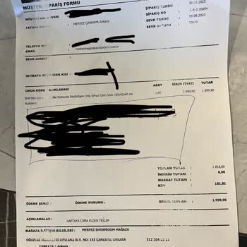 Adore Mobilya Ürün Teslim Edemiyor