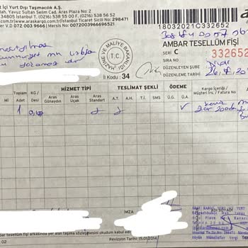 Aras Kargo Aras Kayıp Kargo