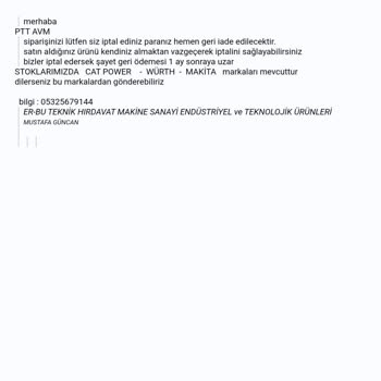 PttAVM Müşteriden Ürünü İptal Et Talebi