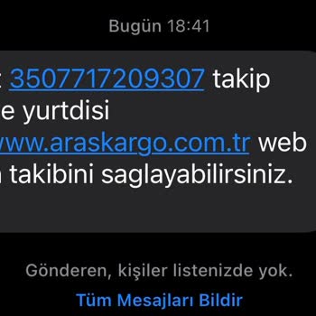 Aras Kargo Benimle Alakası Olmayan Yurt Dışı Gönderisi