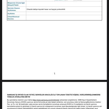 Samsung Hasarlı Teslim Edilen Buzdolabı