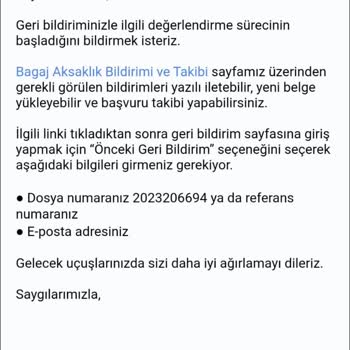 Türk Hava Yolları Bavulum Nerede?