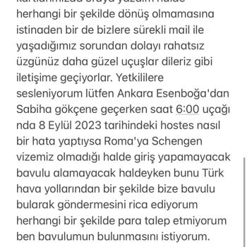 Türk Hava Yolları Bavulum Nerede?