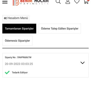 Benim Hocam Yayınevi Siparişleri Teslim Edilmedi