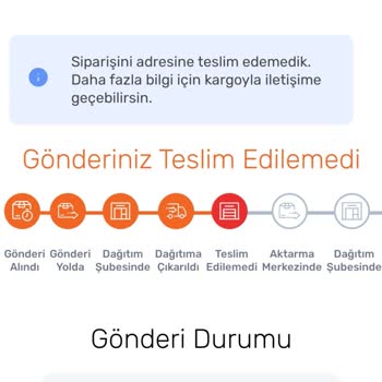 Sendeo Kargo Ulaştırılamayan Ürün.