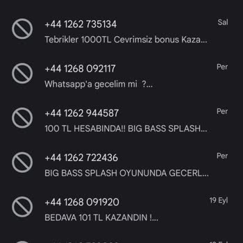 Vodafone +44 Numaralardan Gelen Mesajlar