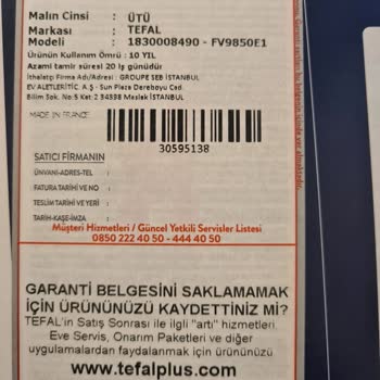Tefal Pure Max FV9850 Çok Kötü Ütüleme