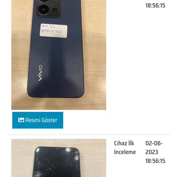 Vivo Android Telefon Ekranı Kırıldı