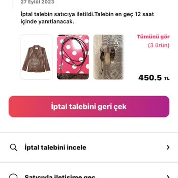 Gardrops B10877711 Numaralı Sipariş İptal Olmuyor