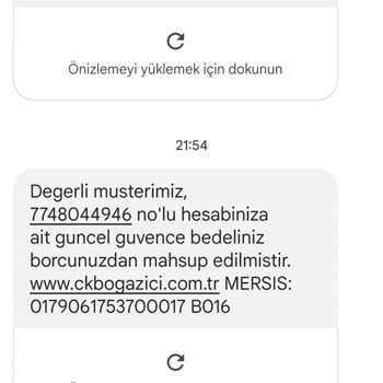 CK Boğaziçi Elektrik 7748044946 Numaralı Hesap İçin Güvence Bedelinin İade Edilmesi