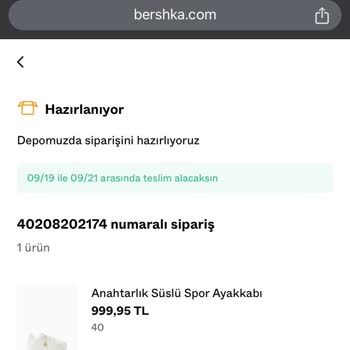 Bershka 2 Haftadır Ürünümü Göndermiyor