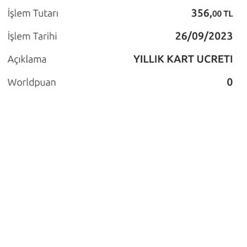 Yapı Kredi Bankası Yıllık Kart Aidatı