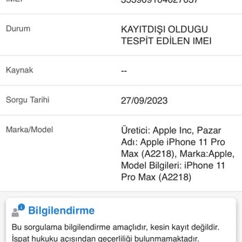 BTK-IMEI (telefonu Kaydettirmeme Rağmen Sistemde Kayıt Dışı Görünüyor)