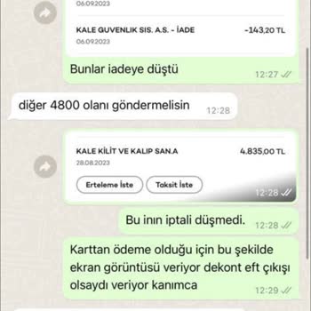 Kale Alarm Paramızı İade Etmiyor