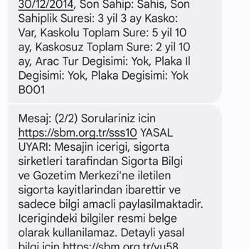 Tramer Kaydı Bilgisi Gelmedi.
