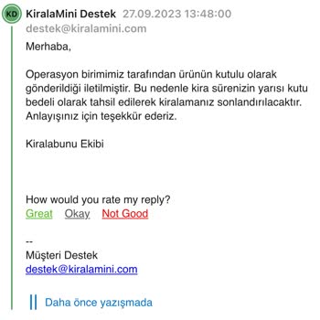 Kiralamini.com Kiralamini Cybex Kutu Ücreti Kesintisi