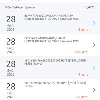 Yapı Kredi Bankası İptal Edilen Pos Yazılım Ücreti